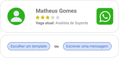 Mockup de candidatura pelo WhatsApp