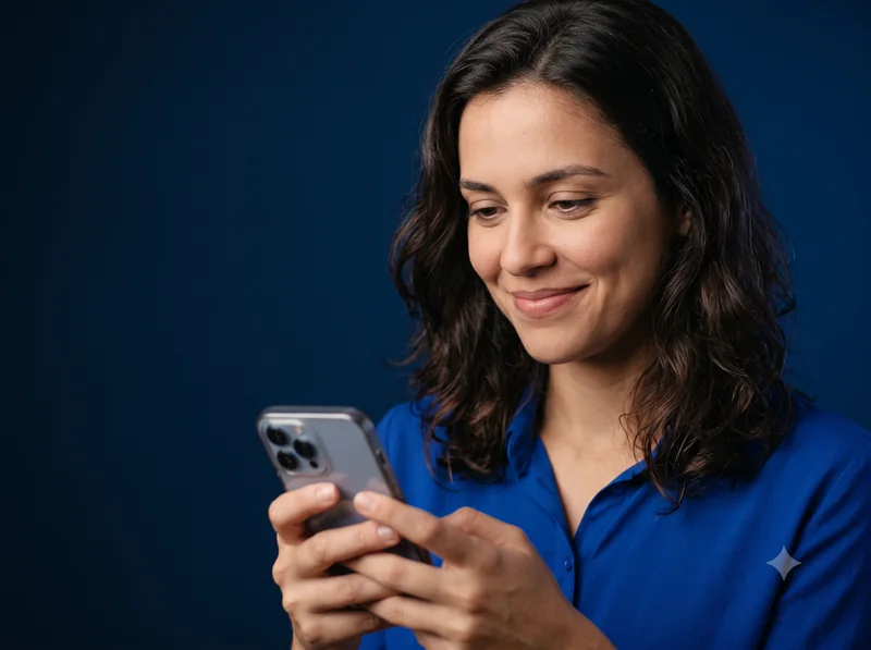 Recrutadora conversando com candidatos pelo celular
